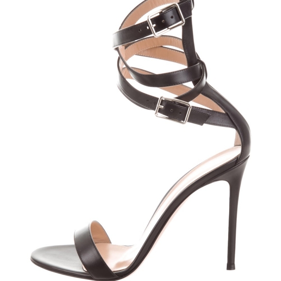 Gianvito Rossi  ALERIS 105 LEATHER SANDALS - Picture 6 of 10